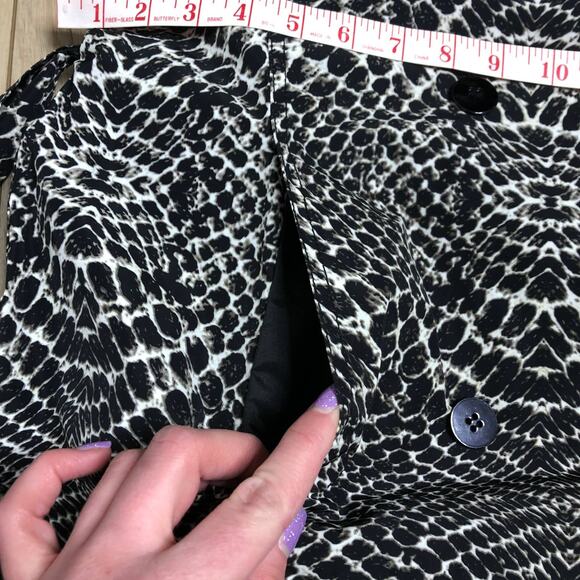 Kenneth Cole Snake Skin Print Trench Coat Jacket Size Medium - Picture 8 of 12